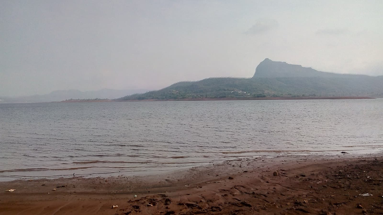 Pawna Lake and the hills near Lonavala