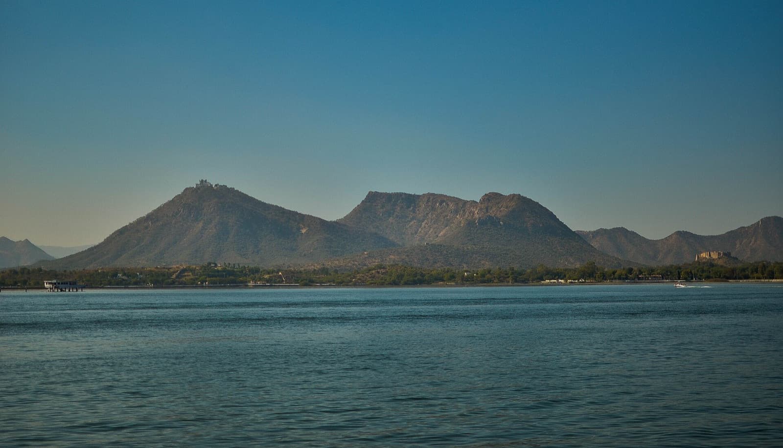 Sajjangarh (Monsoon Palace) on the hill above Fateh Sagar Lake, Udaipur