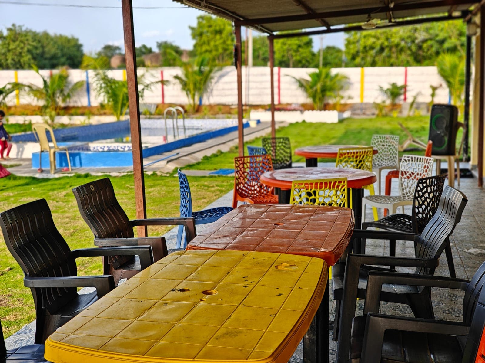 Children's pool area at New Nature, Narayanpur, Hyderabad