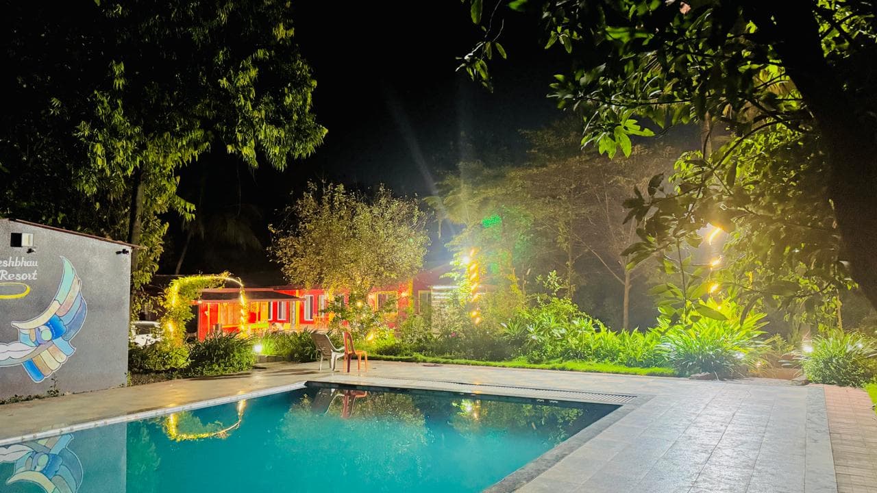 Photo 2 of 14 – 7-room resort with a pool in Posari, Karjat (BMF-R633)
