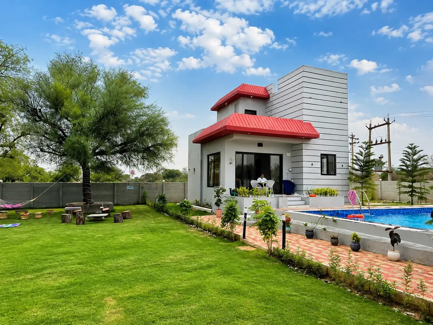 Photo 1 of 11 – 2 BHK farmhouse with a private pool in Dujod Toll Plaza, Sikar (BMF-F638)