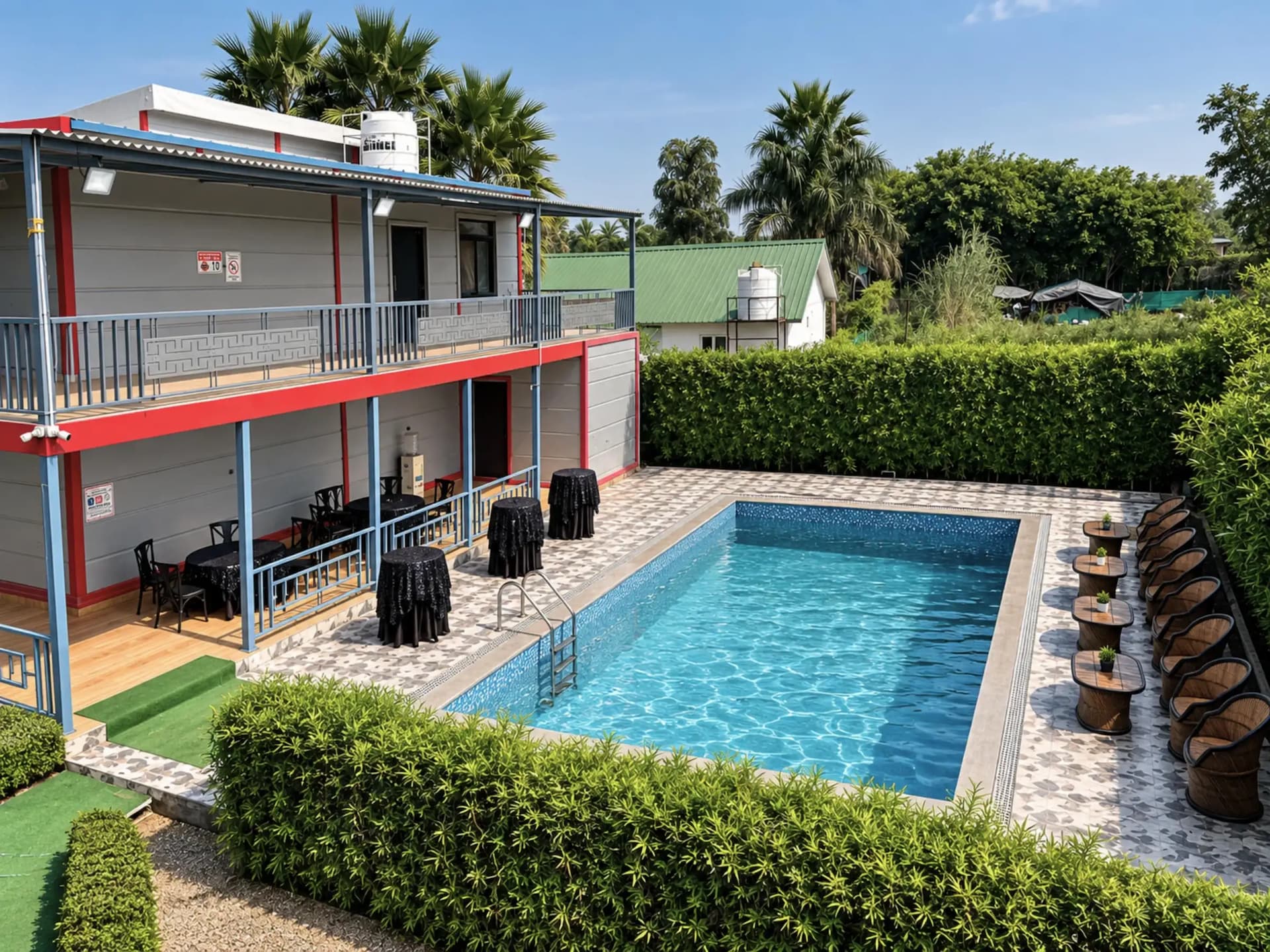 Photo 1 of 9 – 3 BHK farmhouse with a pool in Noida, Delhi (BMF-F649)