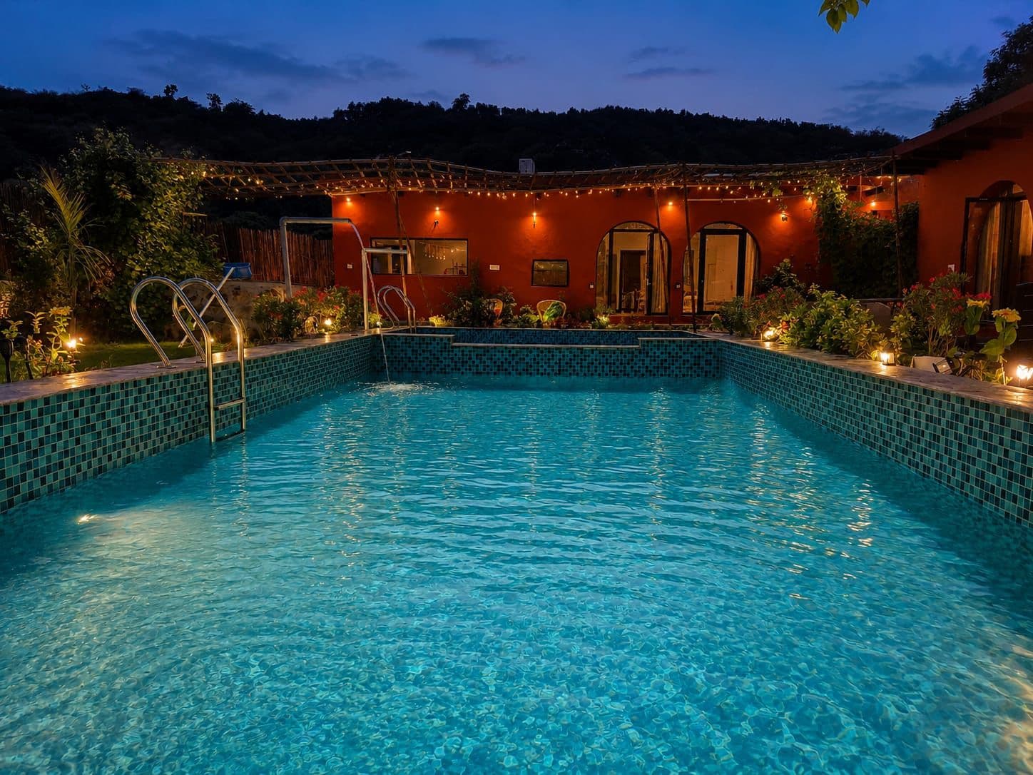 2 BHK villa with a private pool in The Lalit Mangar, Faridabad (BMF-V614)
