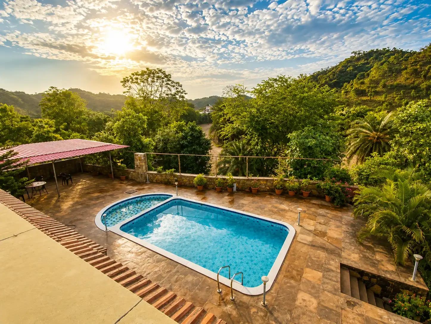 2 BHK farmhouse with a pool in Ishwal, Udaipur (BMF-F620)