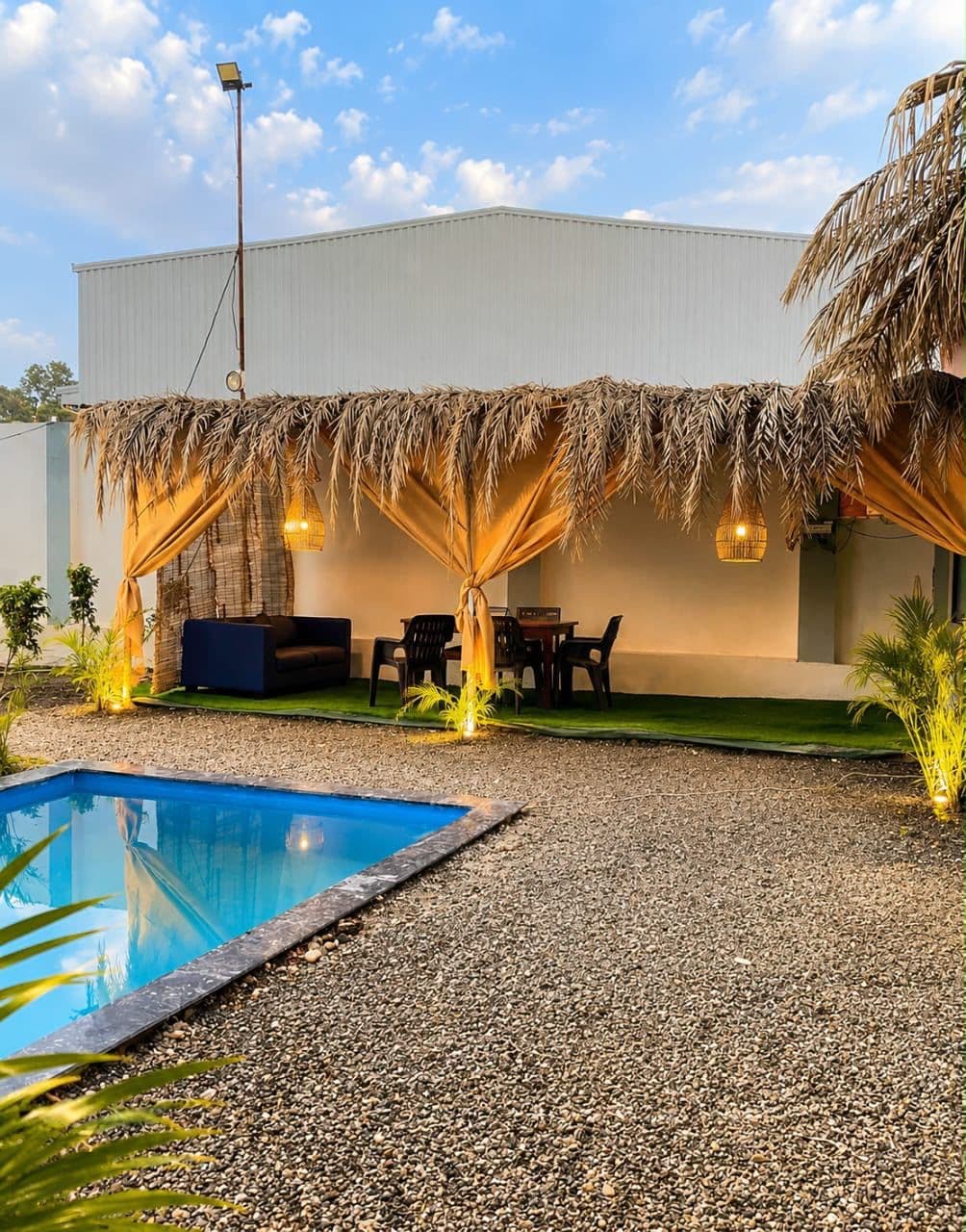 2 BHK farmhouse with a private pool in Mangliya Center, Indore (BMF-F572)