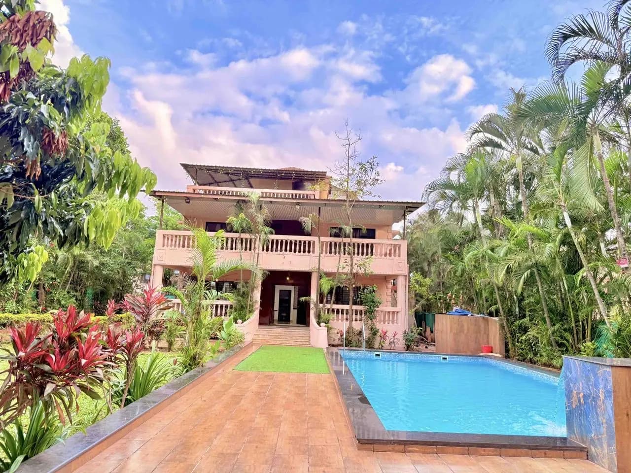 Villa exterior with private pool in Gold Valley, Lonavala
